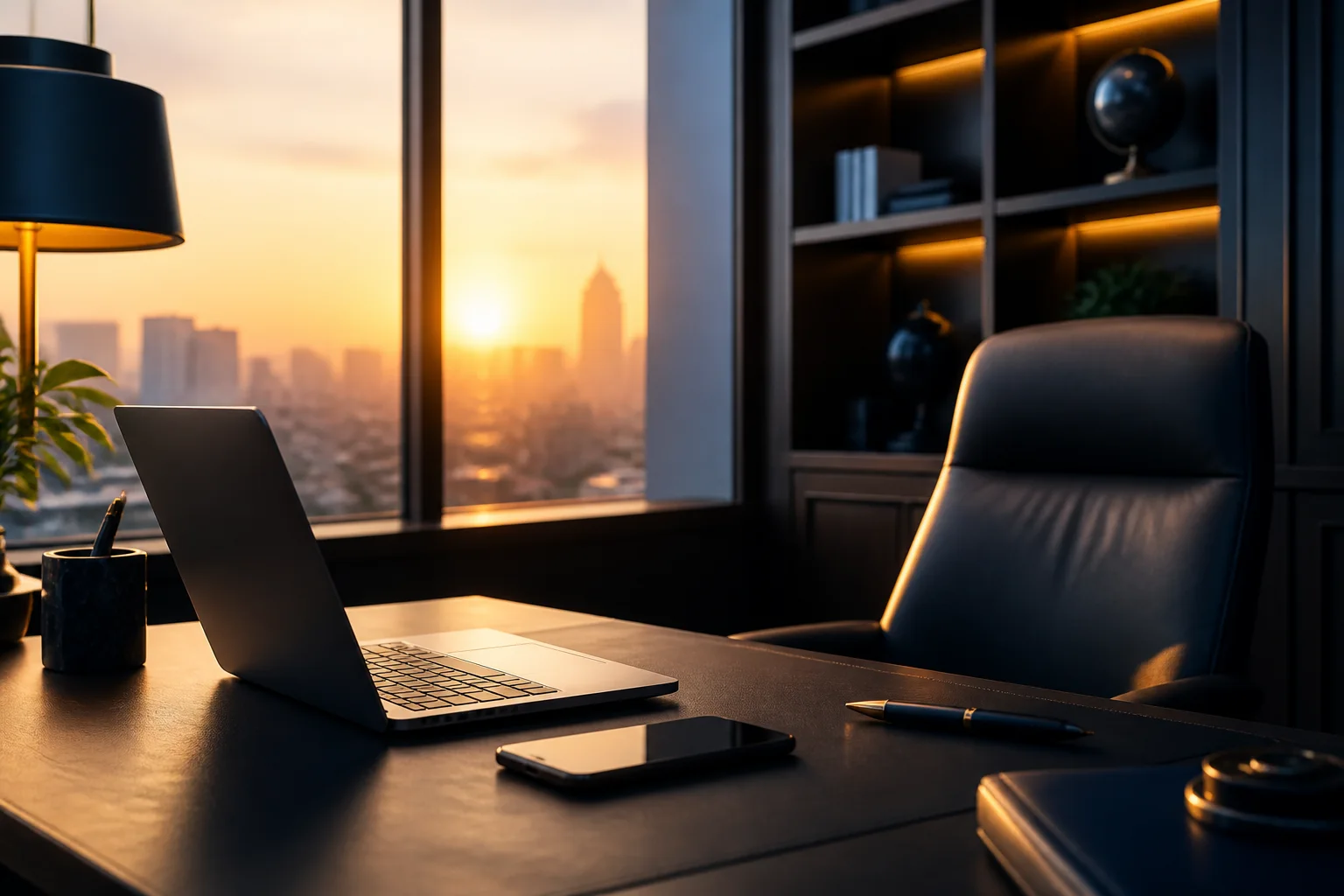 Modern workspace ready for the next customer inquiry from search