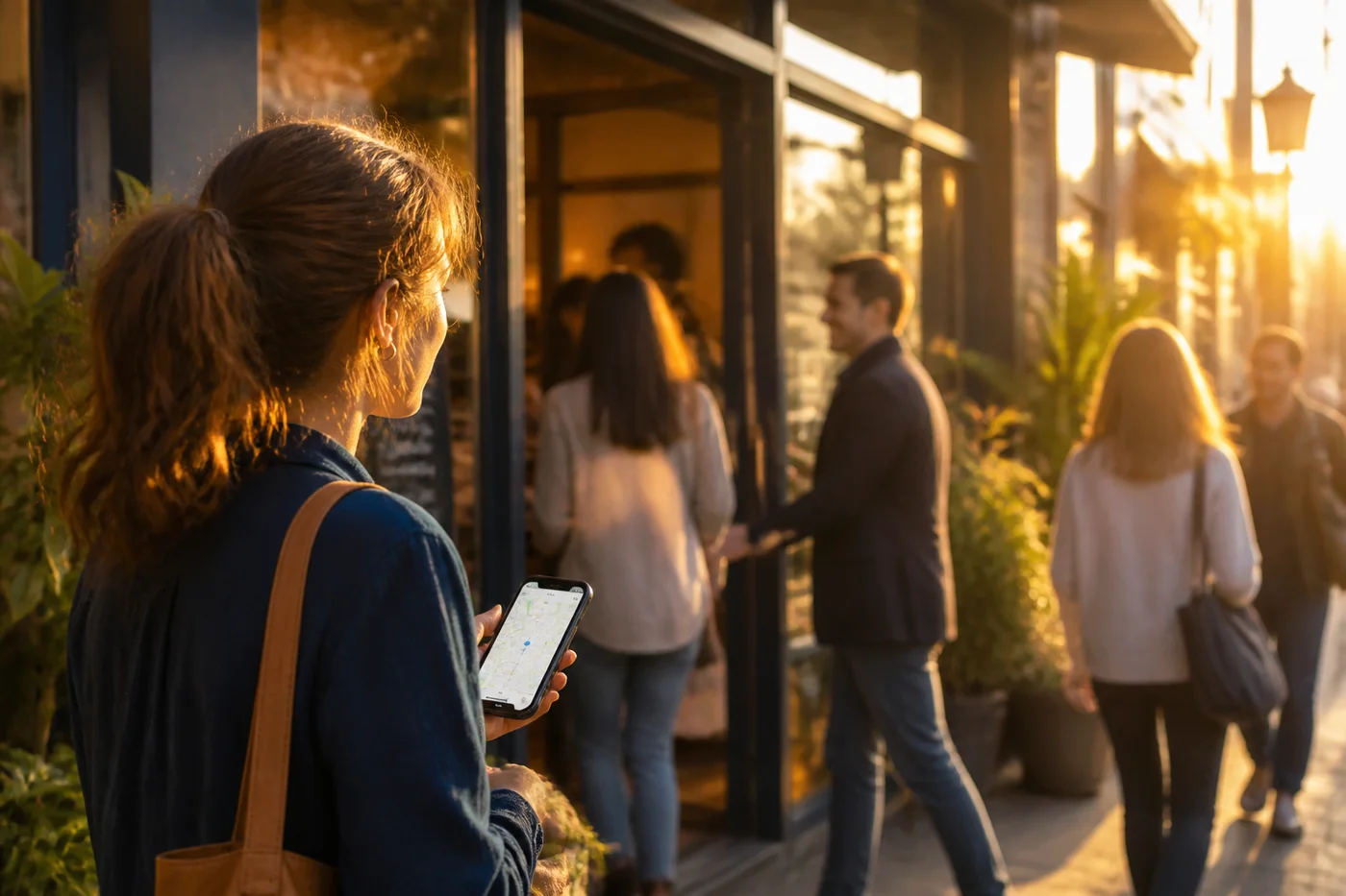 Local customers finding a business through Maps and search